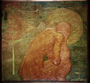 Skizze für ein Fresko: Das Gebet von Kazimir Severinovich Malevich