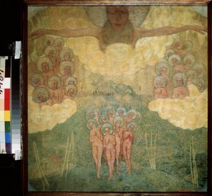 Skizze für ein Fresko. Der Triumph des Himmels von Kazimir Severinovich Malevich