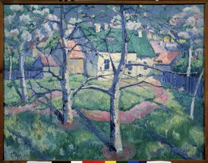 Blühende Apfelbäume von Kazimir Severinovich Malevich