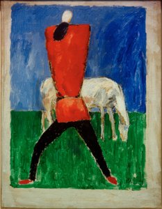 Mann und Pferd von Kazimir Severinovich Malevich