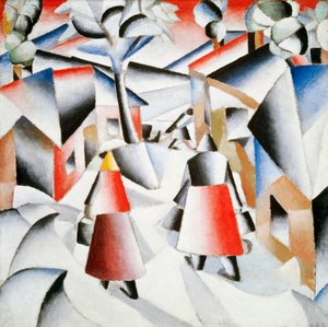 Morgen im Dorf nach Schneesturm von Kazimir Severinovich Malevich