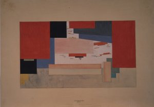 Suprematismus. Skizze für einen Theater-Vorhang von Kazimir Severinovich Malevich