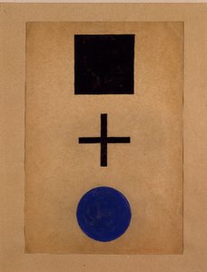 Suprematismus: Quadrat, Kreuz, Kreis von Kazimir Severinovich Malevich