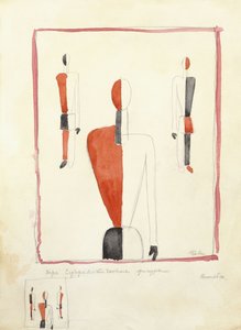 Drei suprematistische Figuren, ca. 1921-22 von Kazimir Severinovich Malevich