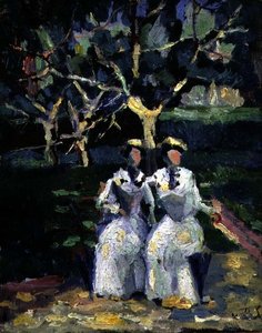 Zwei Frauen in einem Garten