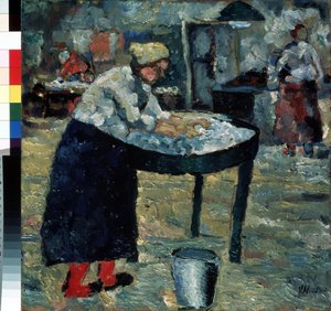 Eine Wäscherin von Kazimir Severinovich Malevich