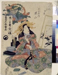Die Kurtisane Katsuyama aus dem Haus Okamotoya von Keisai Eisen