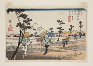 Nr. 8, Kōnosu: Fernsicht auf Fuji bei Fukiage von Keisai Eisen