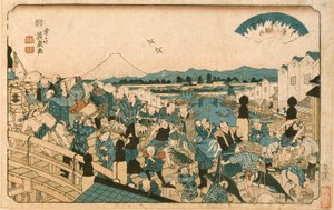 Aufklarendes Wetter auf der Nihonbashi-Brücke von Keisai Eisen