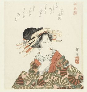 Eine Kurtisane (Beroemde plaatsen en producten in de Yamashiro provincie, Yamashiro meisho meibutsu)