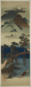 Vollmond über Berglandschaft