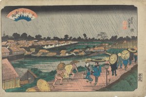 Nachtregen in der Yoshiwara von Keisai Eisen