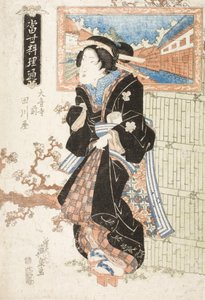 Tagawaya-Restaurant vor dem Tempel Daionji von Keisai Eisen