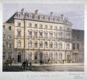 Nr. 8 Old Jewry, City of London, ca. 1865