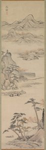 Landschaft mit Booten, späte 18. - frühe 19. Jahrhundert von Kenkado Kimura
