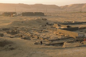Abydos, Standortübersicht des zeremoniellen Geheges des 1. Dynastie-Pharaos Aha, ca. 2950 v. Chr., 2005