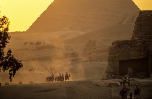 Ägyptens Altes Reich; Gizeh-Pyramiden-Szenen; Gizeh; Ägypten