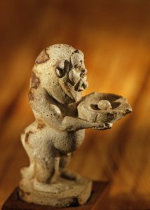 Salbengefäß in Form des Gottes Bes; Regierungszeit von Tutanchamun oder Echnaton von Kenneth Garrett