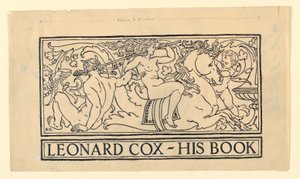 Exlibris für Leonard Cox von Kenyon Cox