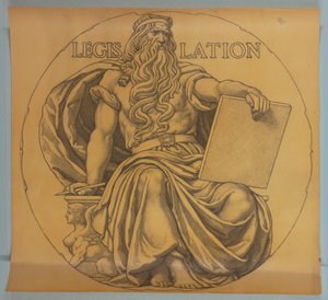 Gesetzgebung, Cartoon für Mosaik in der Rotunde des Wisconsin State Capitol von Kenyon Cox