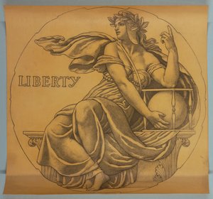 Freiheit, Cartoon für Mosaik in der Rotunde des Wisconsin State Capitol