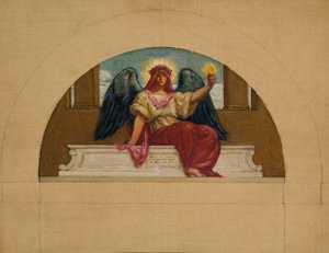 Skizze für das Wandbild am Oberlin College, "Der Geist der selbstlosen Liebe" von Kenyon Cox