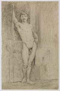 Unbetitelt (Studie eines stehenden männlichen Aktes) von Kenyon Cox