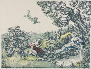 Satyr und fliegender Amor von Ker Xavier Roussel
