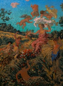 Der Triumph des Bacchus (Pastorales Fest) Diptychon von Ker Xavier Roussel