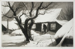 Kuhstall, Friendship, Maine von Kerr Eby