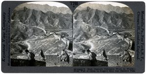 Große Mauer von China, nahe Hankow-Pass, China, um 1900 von Keystone View Company