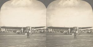 Gruppe von 3 Stereograph-Ansichten der Luftfahrt, einschließlich der Gebrüder Wright