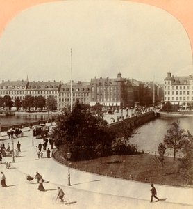 Königin-Louise-Brücke, Kopenhagen, Dänemark, 1901 von Keystone View Company