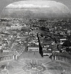 Rom, die ewige Stadt, vom Balkon des Petersdoms, Italien, 1904