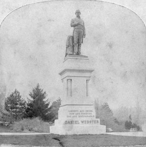 Statue von Daniel Webster, Central Park, New York, USA, spätes 19. oder frühes 20. Jahrhundert von Kilburn Brothers