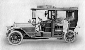 Zeichnung eines Autos, 1911-1912