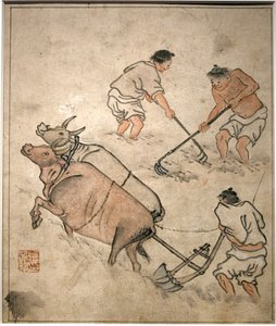 Szene landwirtschaftlicher Arbeit von Kim Hong Do