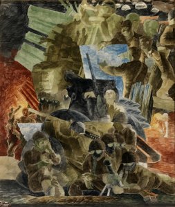 Krieg (Wandbildstudie, Kriegsministerium, Washington, D.C.) von Kindred McLeary