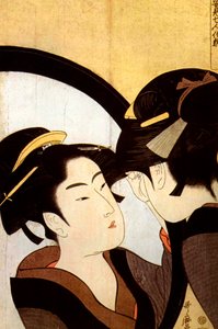 Eine Schönheit vor dem Spiegel, ca. 1793 von Kitagawa Utamaro