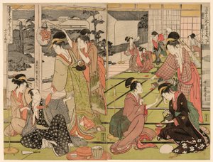 Akt Elf aus der Serie "Das Chushingura-Drama parodiert von berühmten Schönheiten" von Kitagawa Utamaro