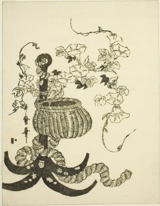 Ein Arrangement von Morgenruhm (Asagao) von Kitagawa Utamaro