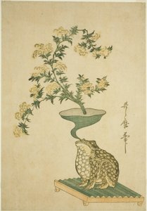 Eine Anordnung von Valerian (Ominaeshi) und Chinesischen Glockenblumen (Kikyo) von Kitagawa Utamaro