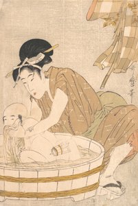 Badezeit Gyozui, ca. 1801 von Kitagawa Utamaro