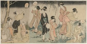 Glühwürmchen fangen, ca. 1796-1797 von Kitagawa Utamaro