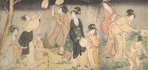 Glühwürmchen fangen, ca. 1796-97 von Kitagawa Utamaro