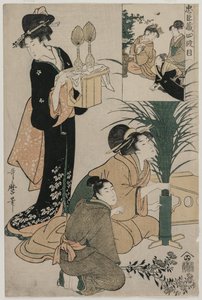 Chushingura: Akt IV des Schatzhauses der Loyalität von Kitagawa Utamaro