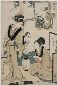 Chushingura: Akt VI des Lagerhauses der Loyalität, späte 1790er von Kitagawa Utamaro