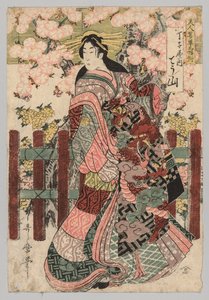 Chōzan von Chōjiya aus der Serie Triptychon der Schönheiten vor Jalousien von Kitagawa Utamaro