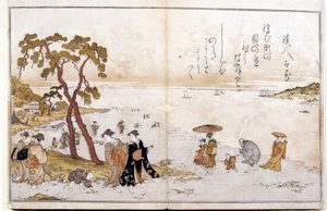 Spenden von der Ebbe von Kitagawa Utamaro