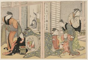 Elegante Vergnügungen der vier Jahreszeiten, ca. 1782 von Kitagawa Utamaro